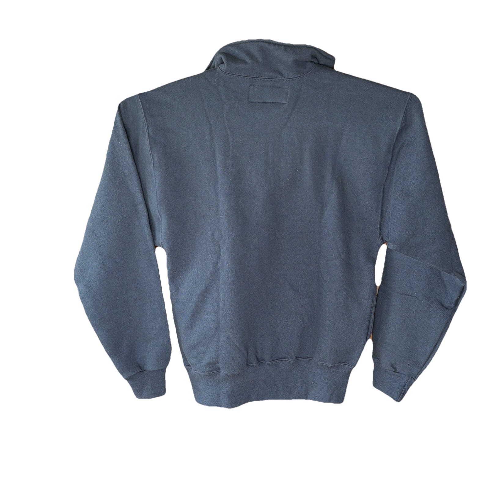 LL Bean Collab Russell Athletic Vintage USA 1/4 Zip Mens Small Blue Long Sleeve