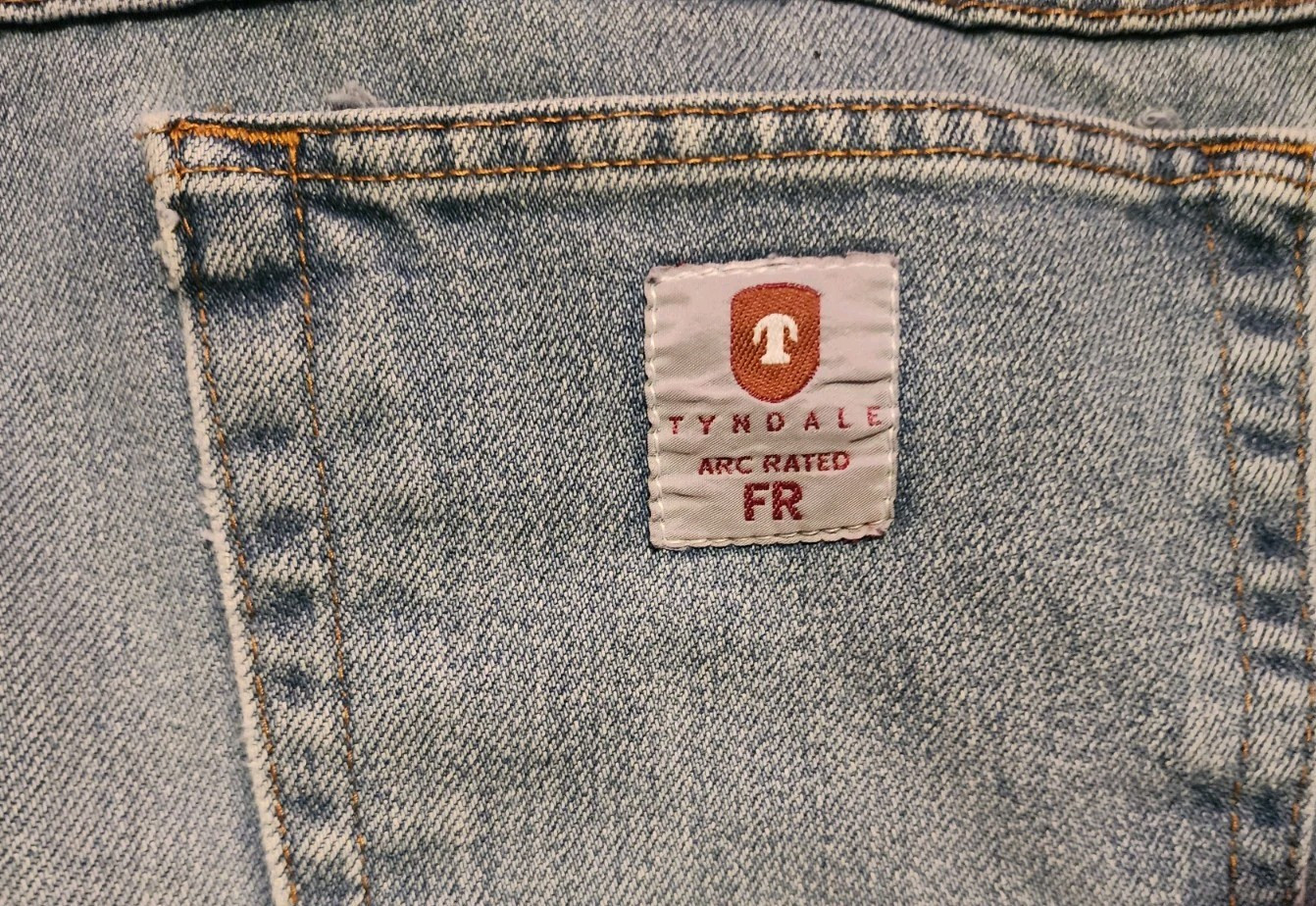 Tyndale FR Flame Resist Jeans Men Sz 40×31 Relax Fit Light Wash Denim F290T USA
