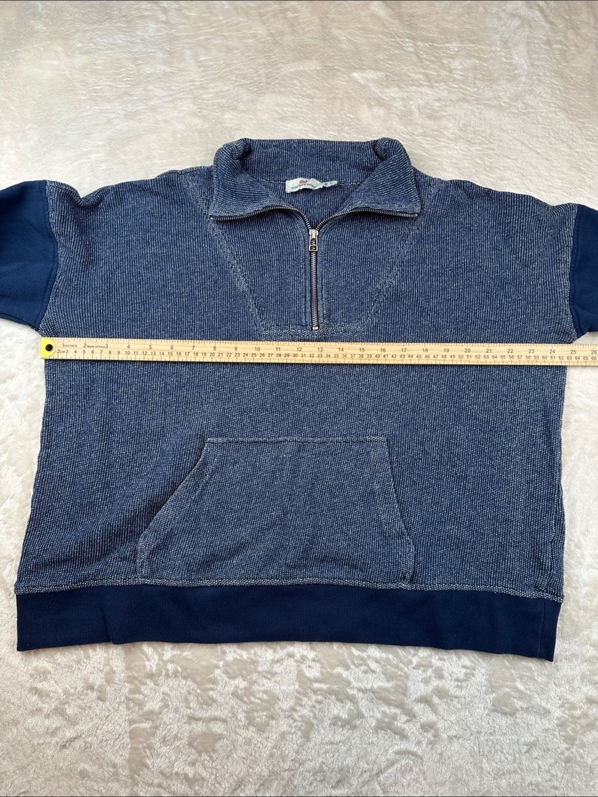 Vineyard Vines Size XL Men’s Two-Tone Navy Half-Zip Pullover | Casual | Comfort