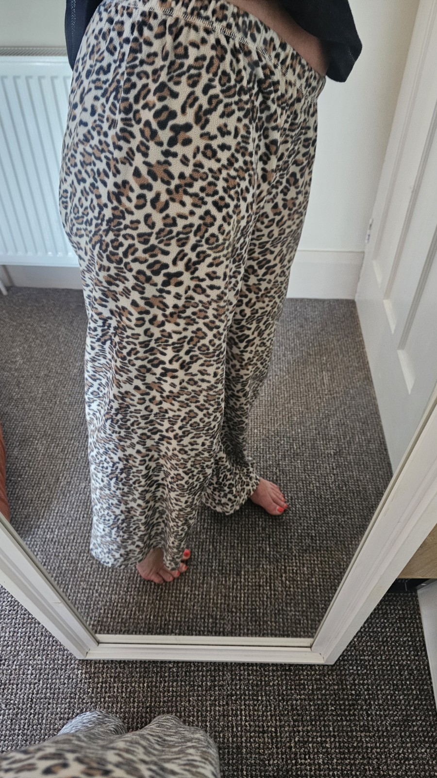 Leopard print pyjamas. Size M 12-14. I’m Size 8-10, also Fits Me, see photo
