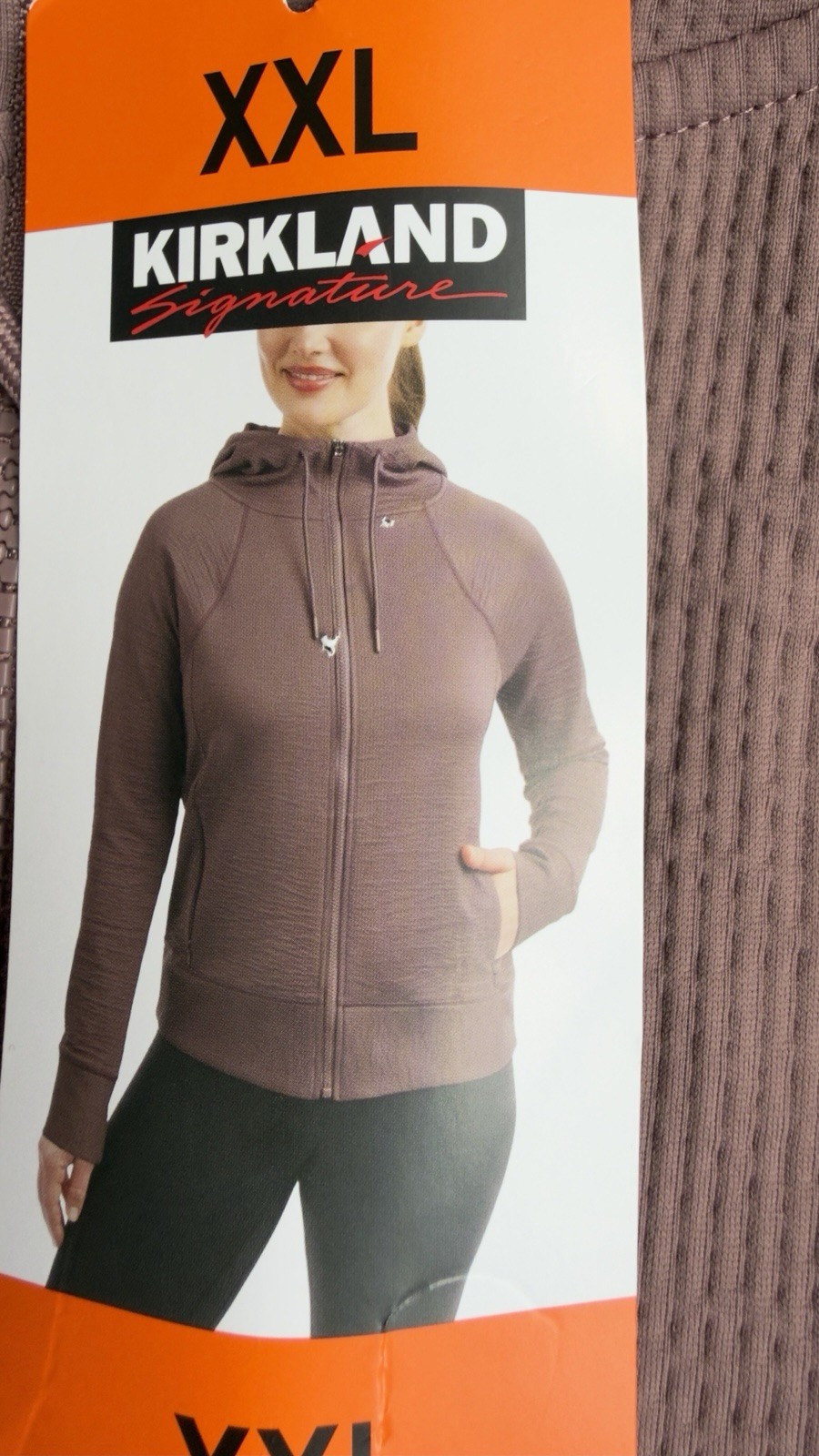 Kirkland Signature Ladies’ Active Full Zip Hoodie Purple XXL