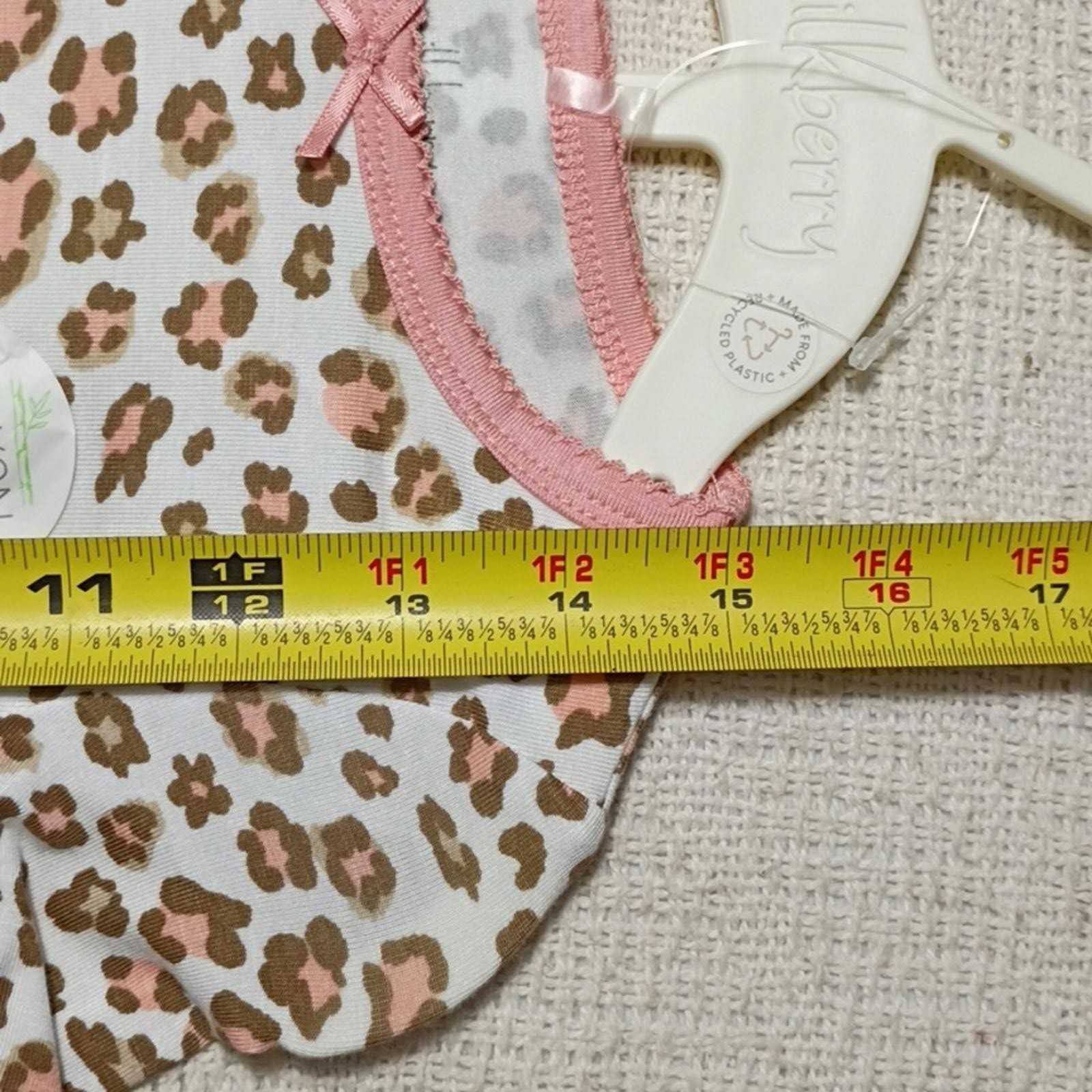 NWT Milkberry Girls Leopard Print Long Sleeve Pajama Set Rayon From Bamboo Sz 3T