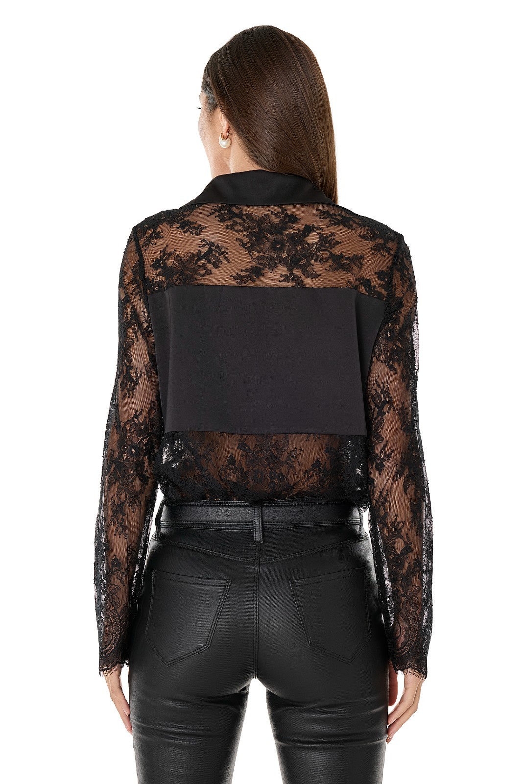 Vienna Lace Blouse Black and Fuchsia THE NOLI SHOP