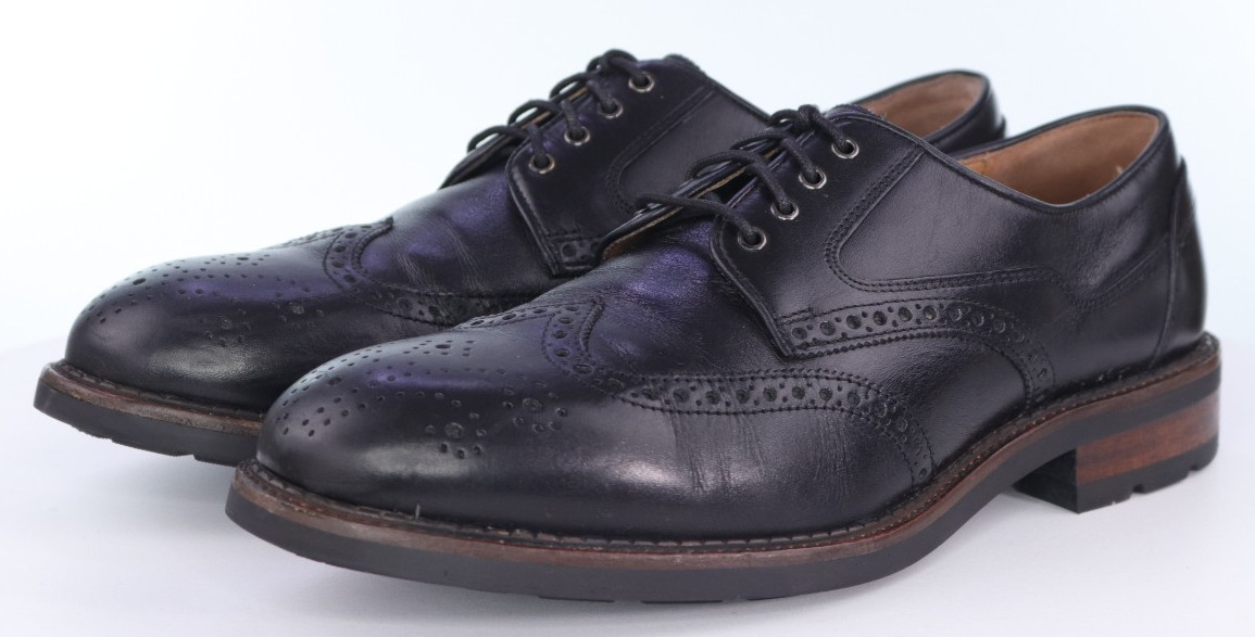 Johnston & Murphy Fullerton Men’s Wingtip Dress Shoes Size 11 M Calfskin Leather