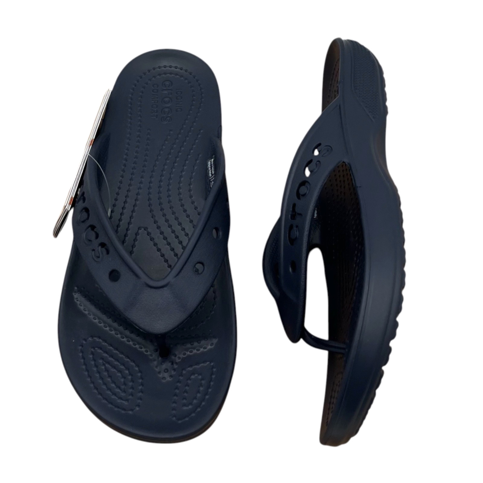 Crocs Baya II Women’s Flip Flop Sandals Size 8 Navy Blue Lightweight Flexible