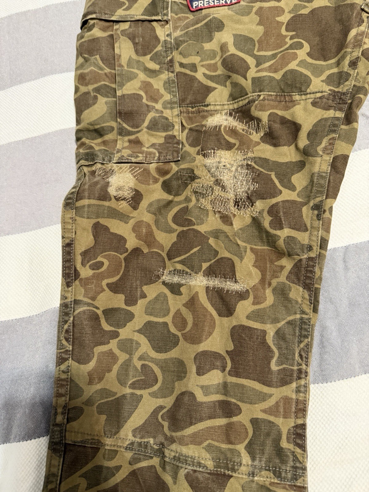 Polo Ralph Lauren Camo Cargo Pants 36×32 Mens Patchwork Utility Military Voyager