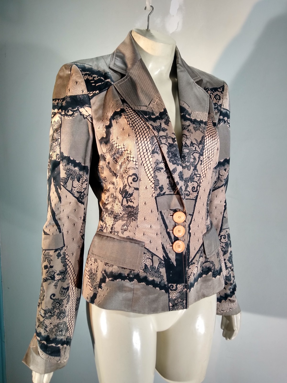 CHRISTIAN DIOR Spring 2006 Lace print jacket by JOHN GALLIANO