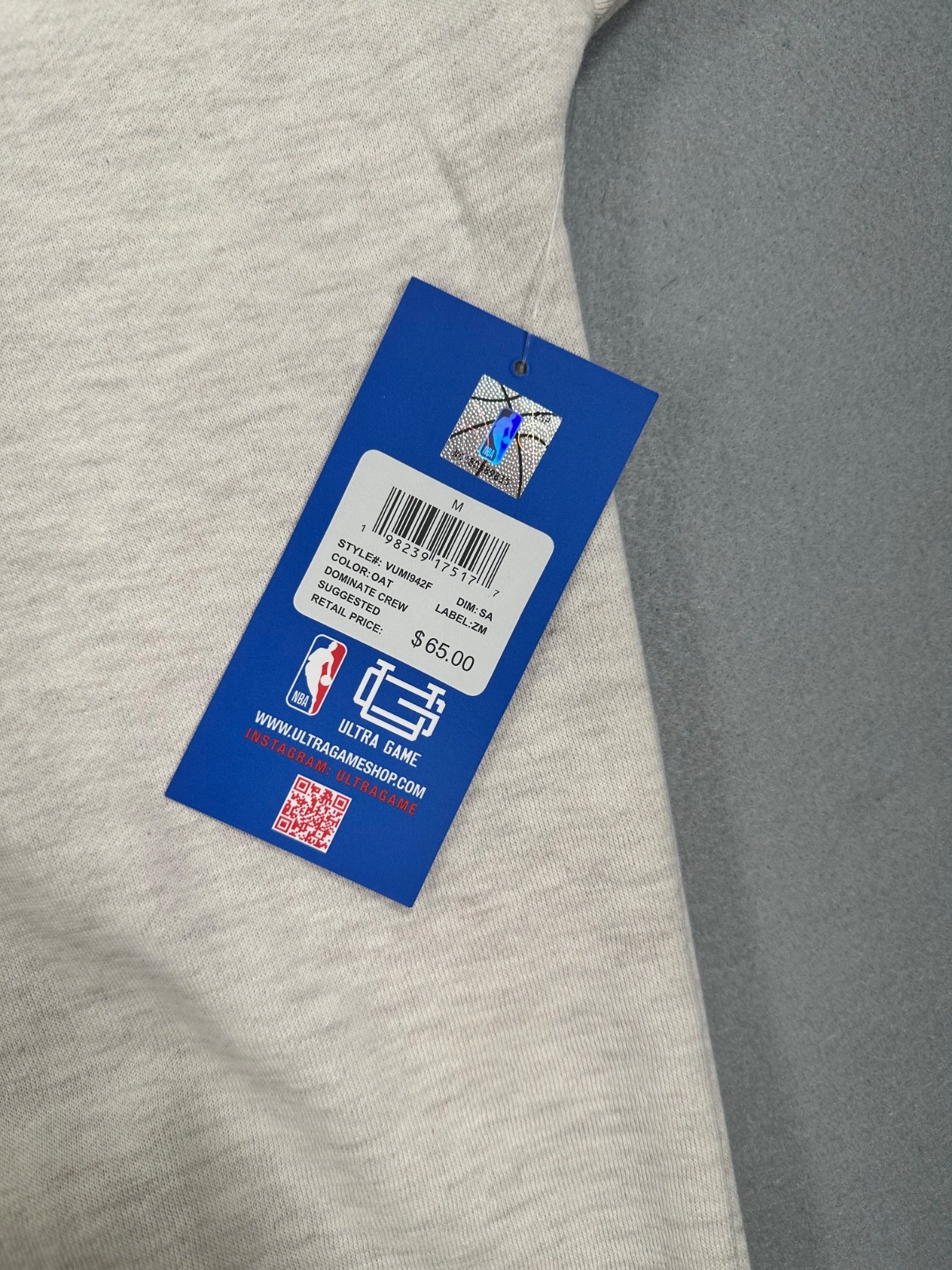 Retro San Antonio Spurs Ultra Game NBA Crewneck Sweatshirt Men’s Med Oatmeal NWT