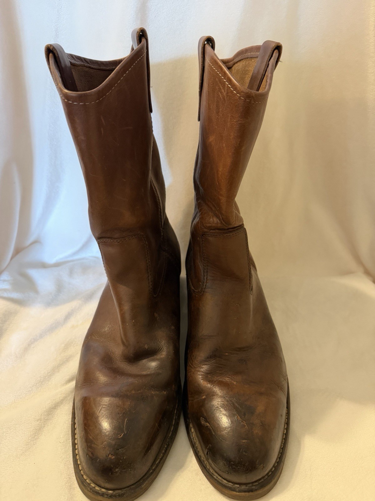 Wolverine Mens Slip & Oil Resistant Brown Leather Work Boots Size 12