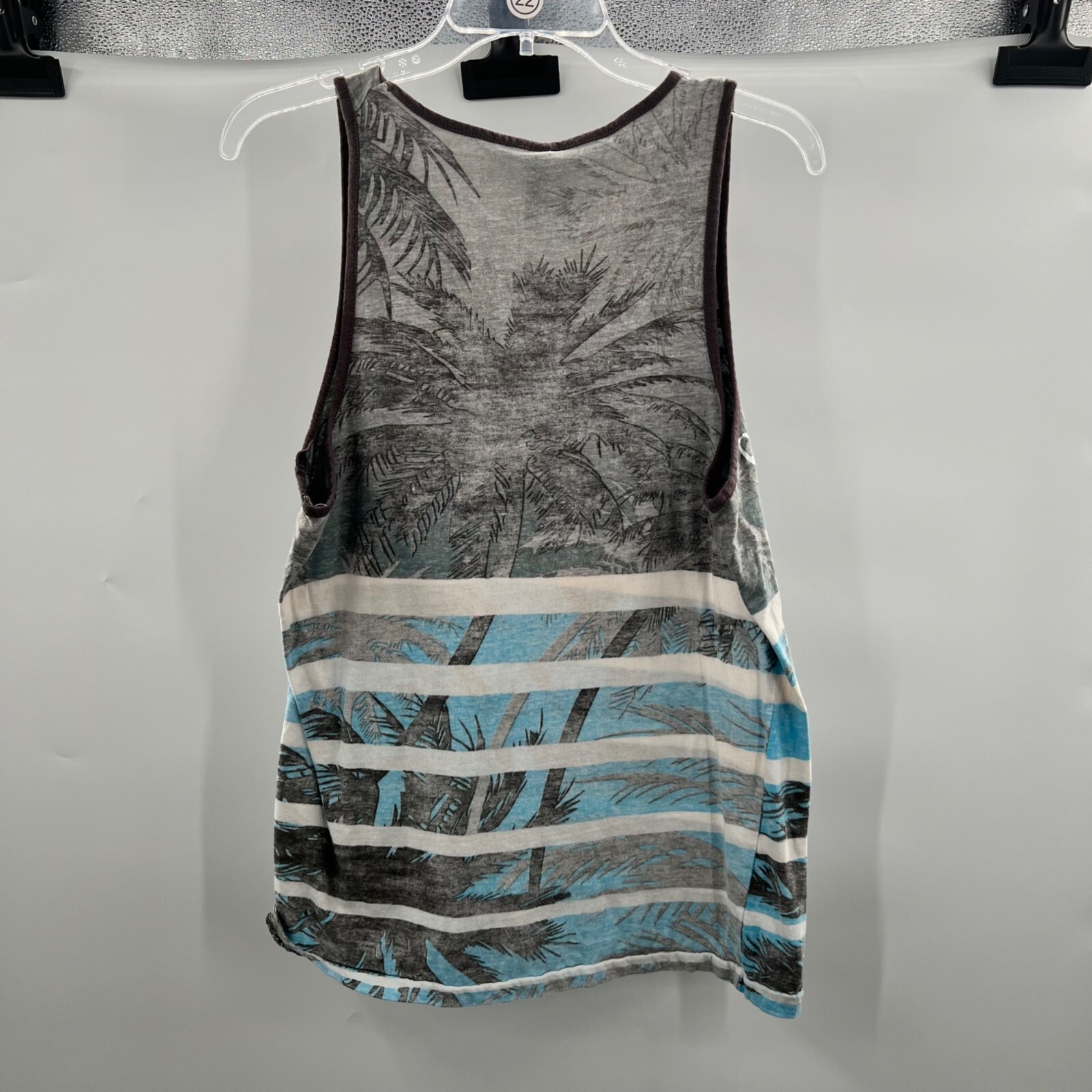 U.S. Apparel Men’s St. Augustine Beach Tank Top Gray/Multi Size Small