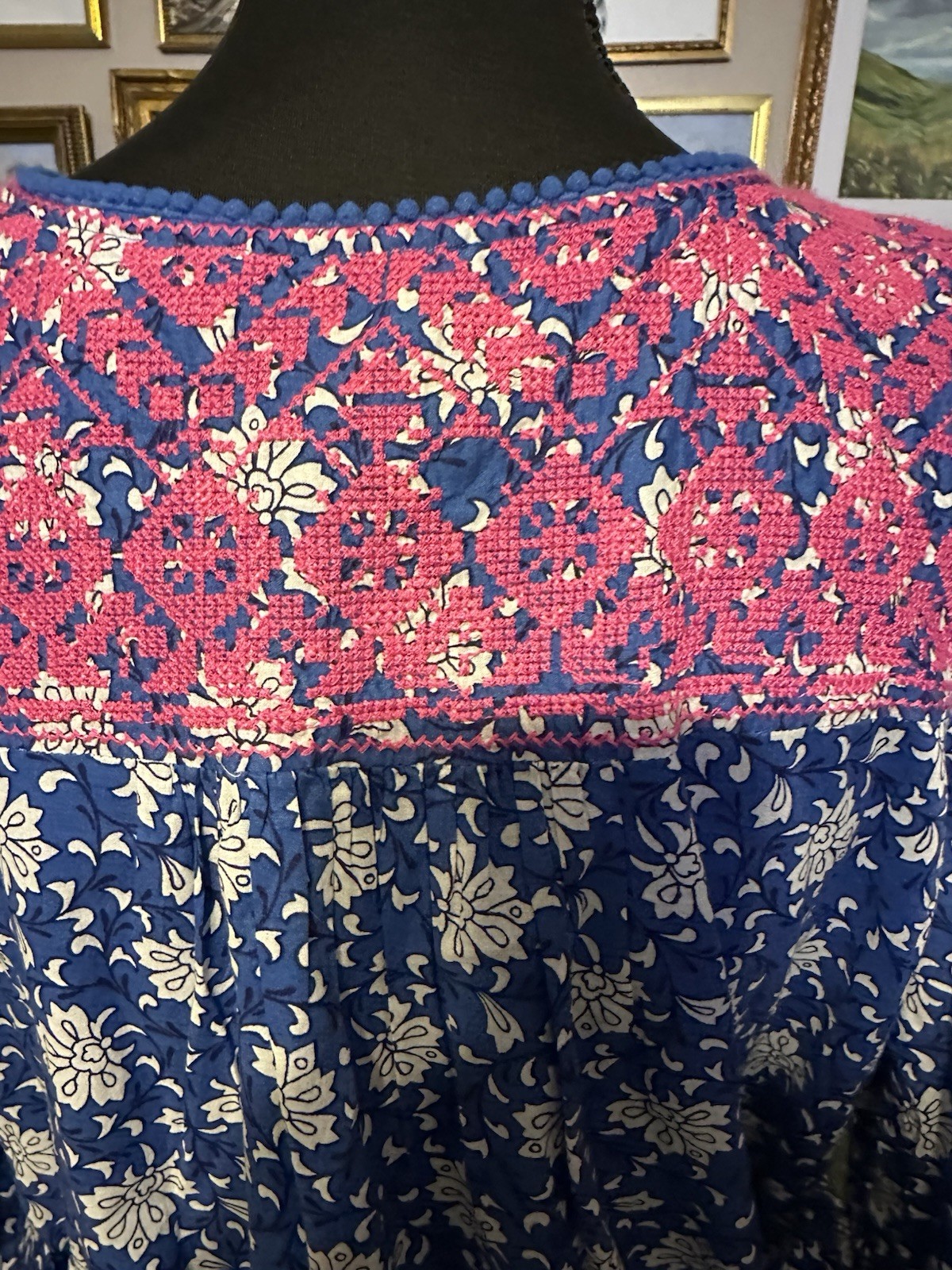 NWT J.Crew Belted Tunic Midi in Night Sky Block Print Floral Dress Beach Coastal
