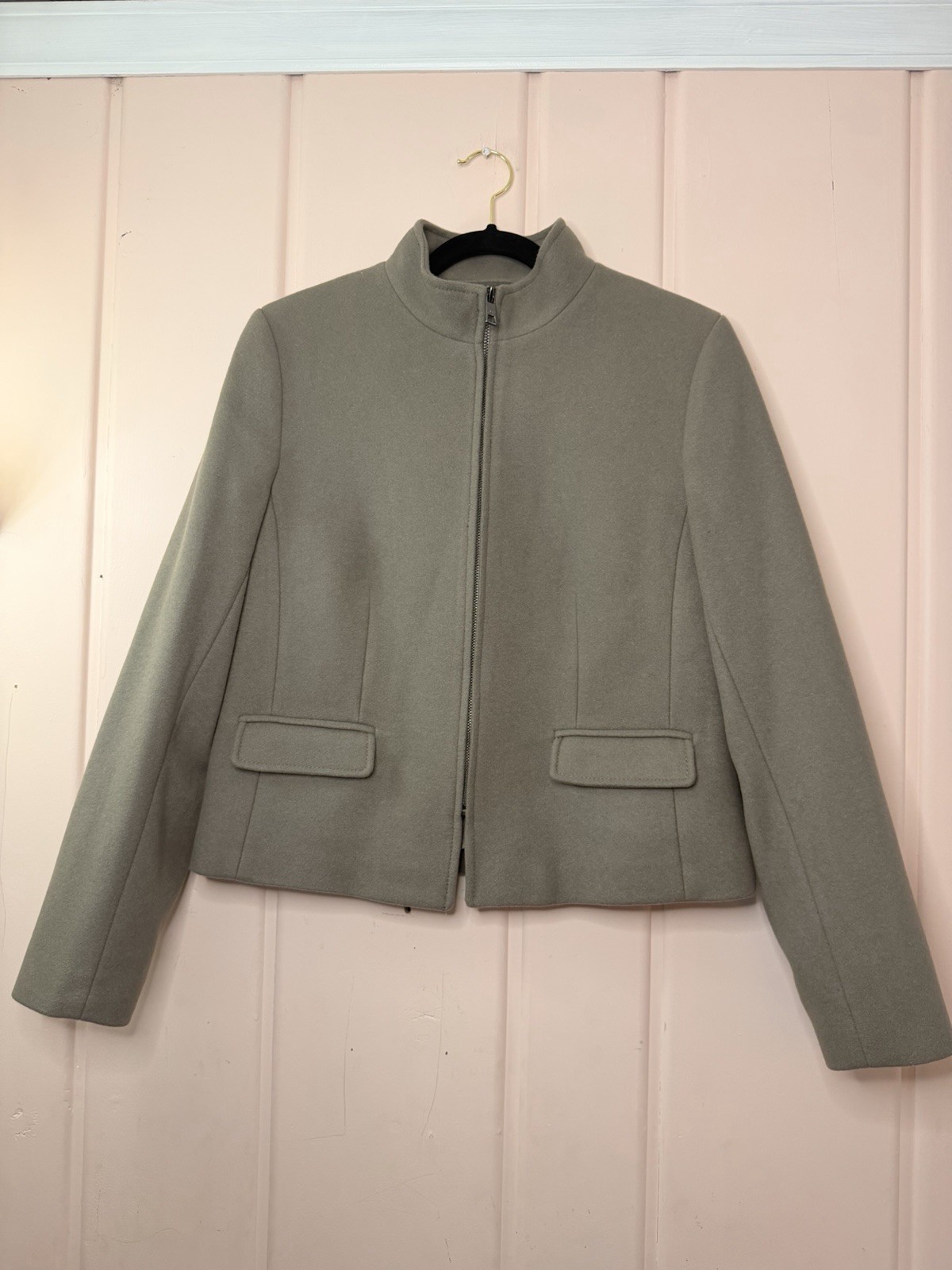 Banana Republic Mario Bellucci Women’s Jacket Wool In Taupe Size10