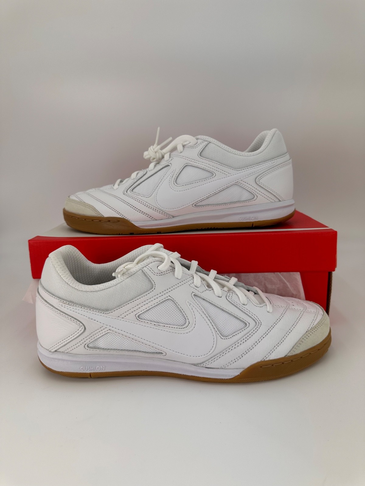 Nike Gato White Gum Light Brown Indoor Soccer Sneakers HQ6019-100 Mens Size