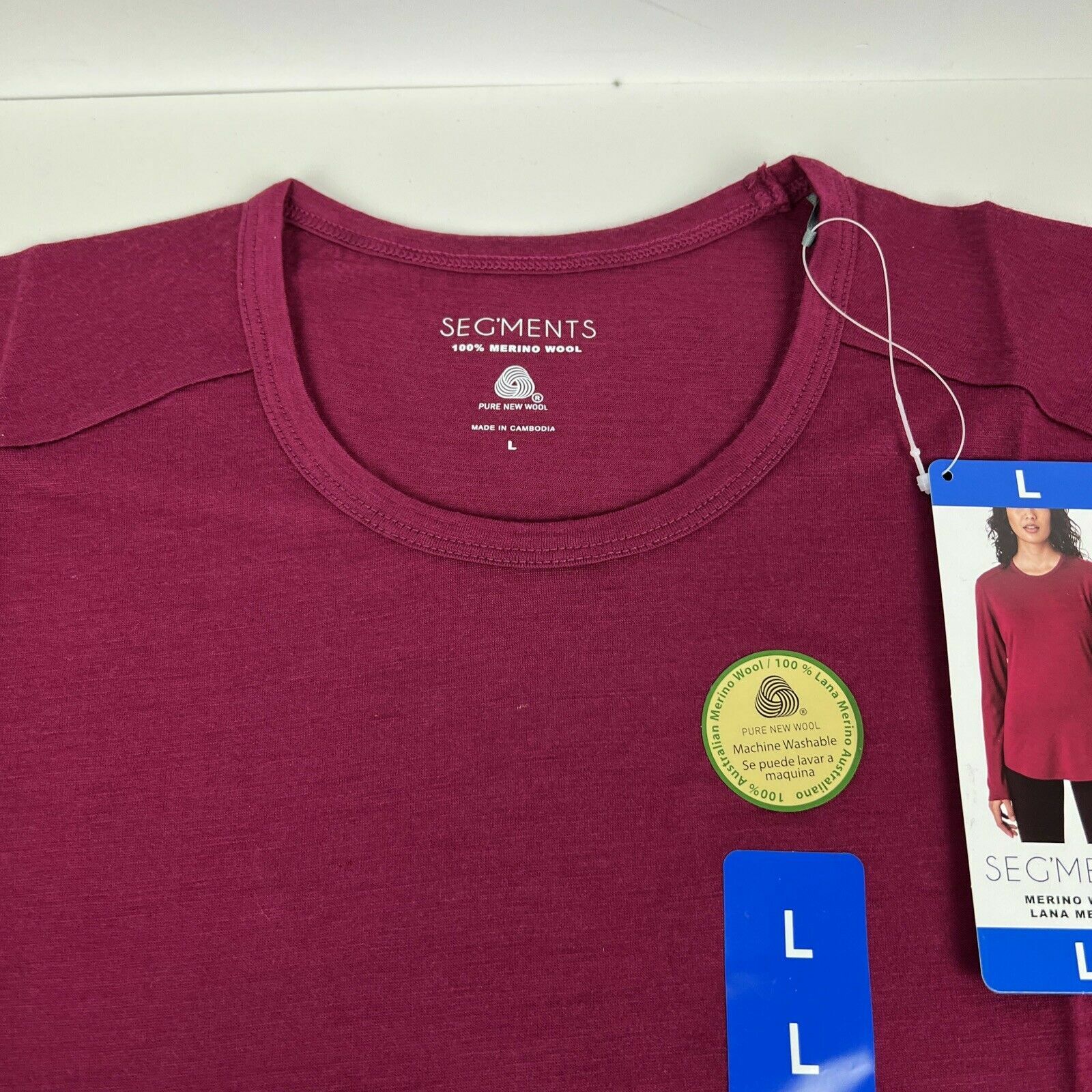 Seg’ments Women’s Merino Wool Long Sleeve Top Tee Base Layer Shirt