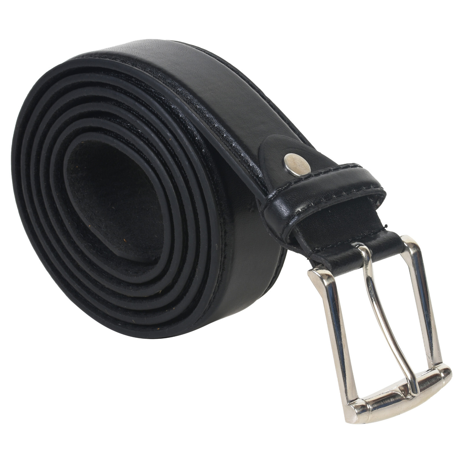 Men’s Leather Jeans Belt with Single Prong Buckle Belts for Men 1.5 inch Wide