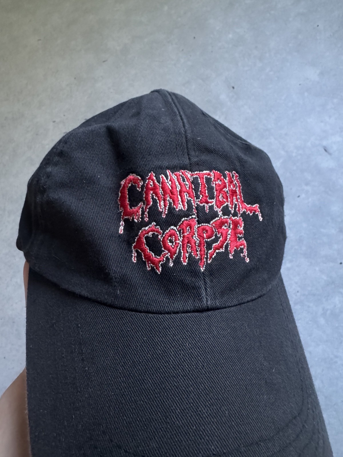 Vintage Cannibal Corpse Embroidered Logo Cap Metal Band
