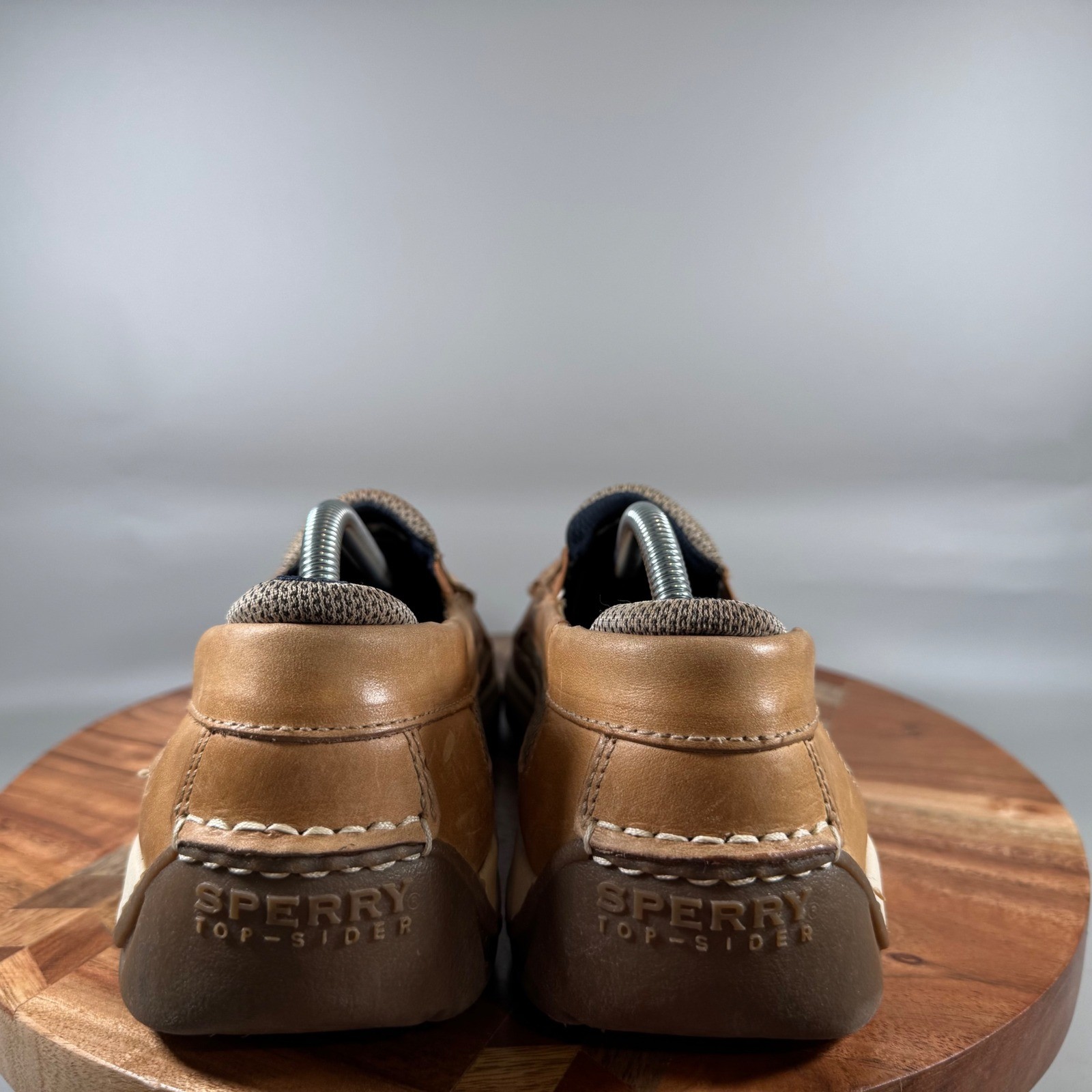 Sperry Top-Sider Mens Tan Brown Leather Mesh Slip On Loafers STS22540 Size 11