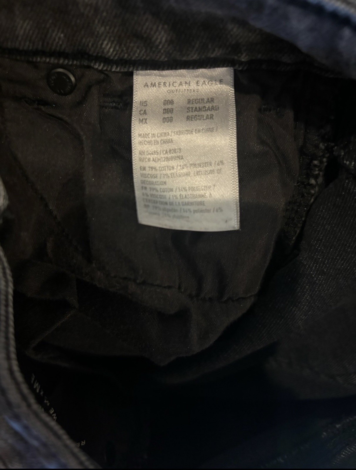 Anerican Eagle Women’s Size 000 Stretch Black Jeans