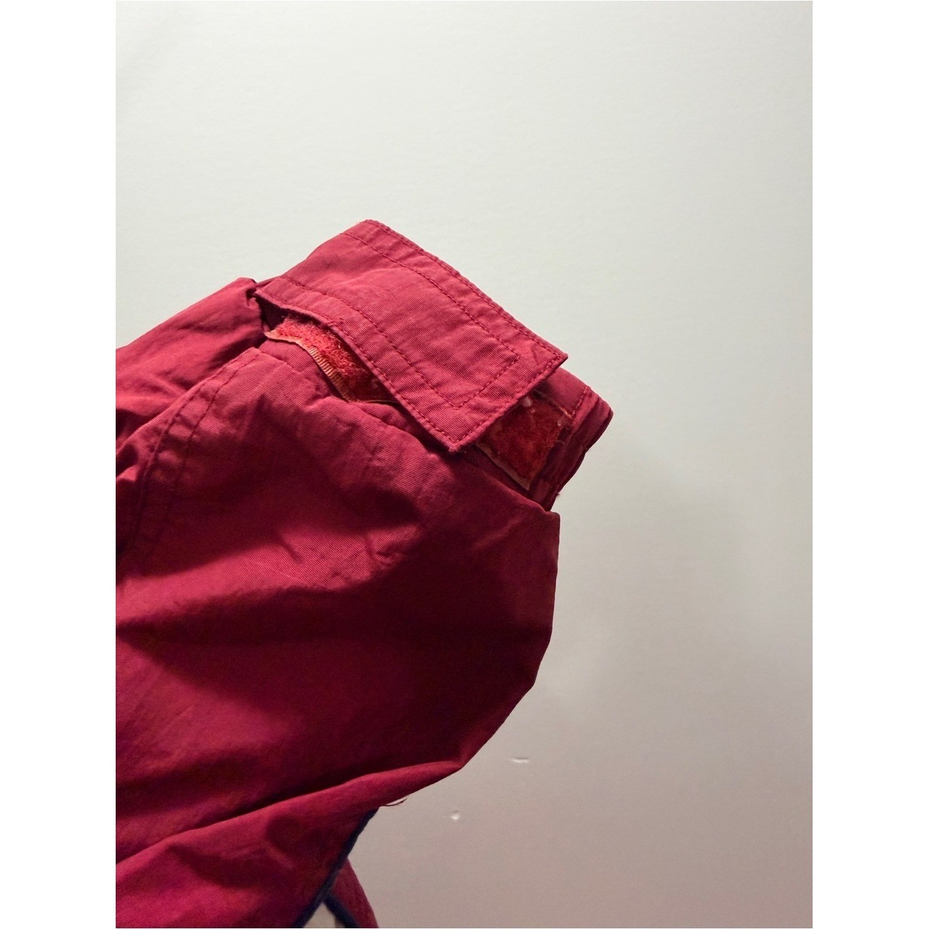 Wilson Y2K Maroon/Red Hooded Jacket with Packable Hood SZ XL