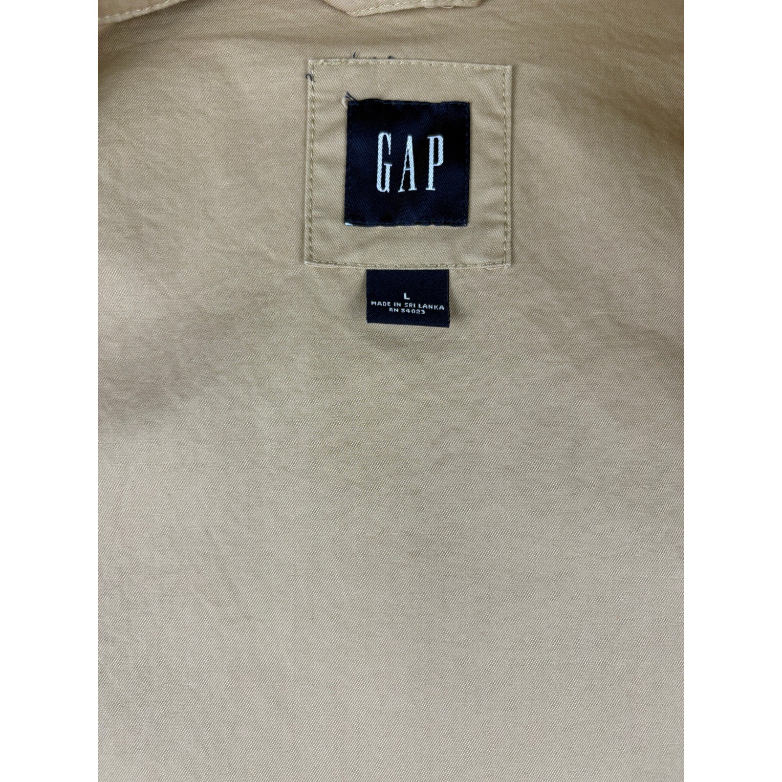 GAP Vintage Mens Barn Jacket Tan Cotton Zip Up Vintage 2004 Large 247222