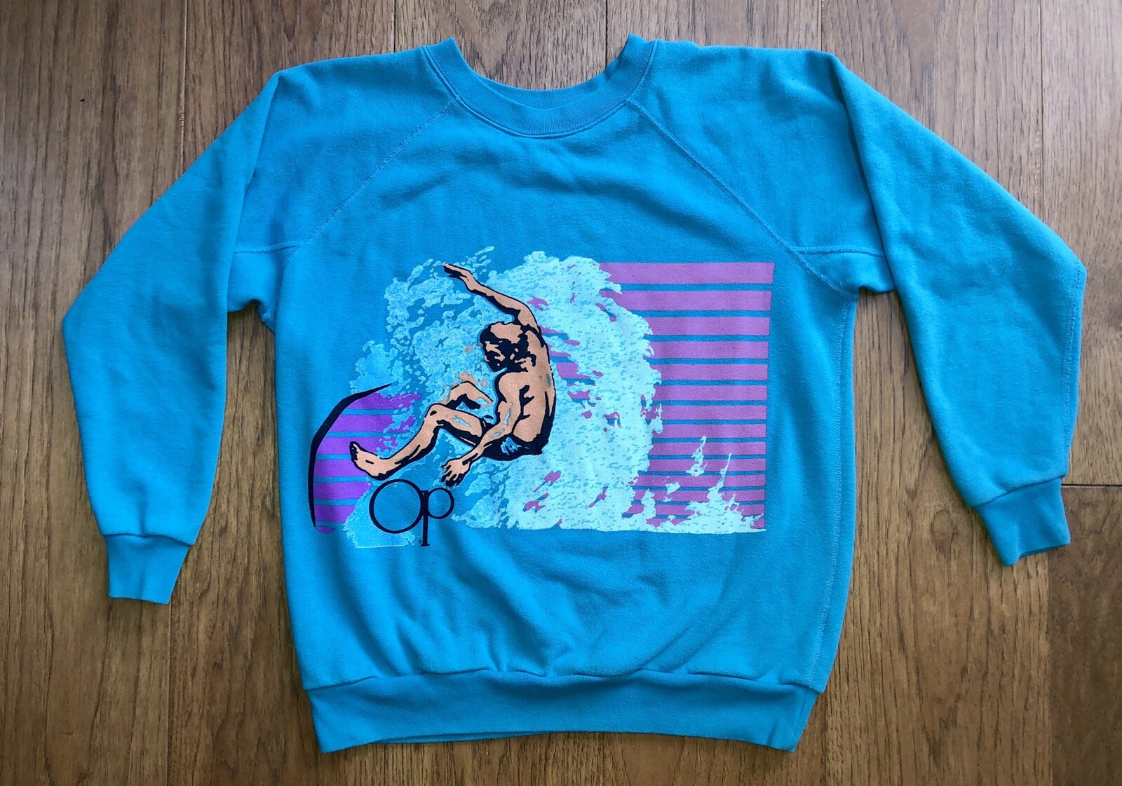 VTG 90s OCEAN PACIFIC OP CREWNECK SWEATSHIRT SKATE SURF CALIFORNIA USA