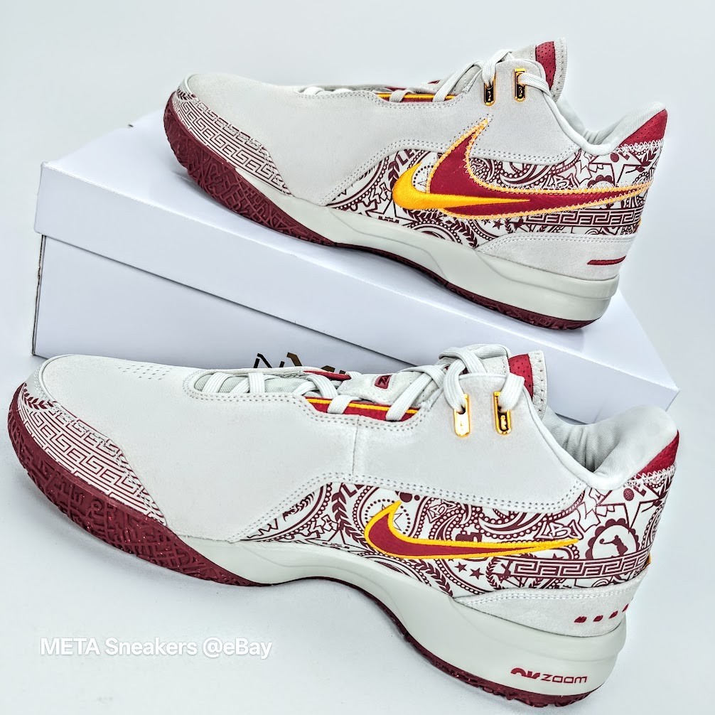Nike Lebron US 14 Men’s Light Bone Gold Red Rare NXXT Gen AMPD FZ7890 001 NIB