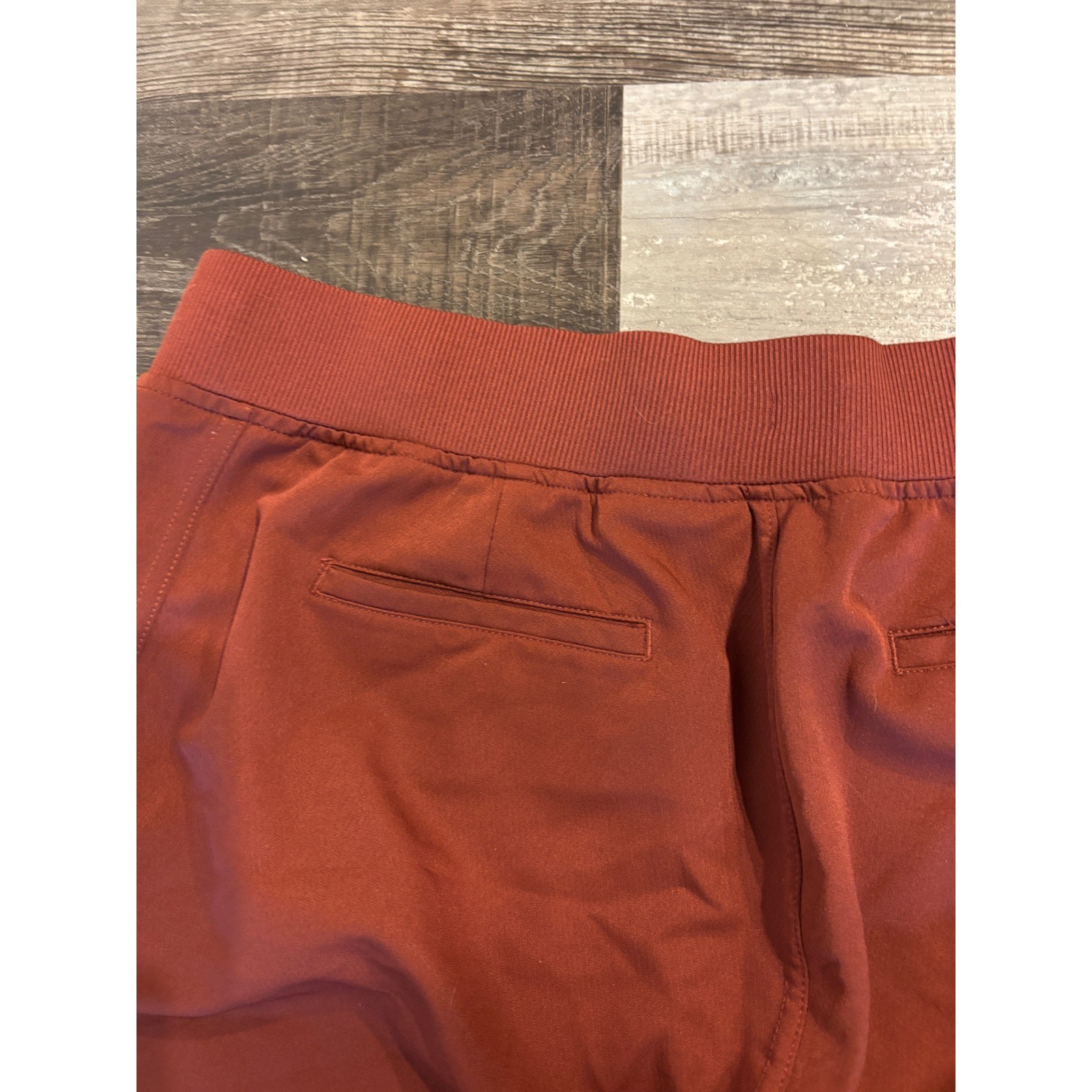 32 Degrees Cool Womens Jogger Pants Rust Orange Stretch Pull On Tapered Leg M