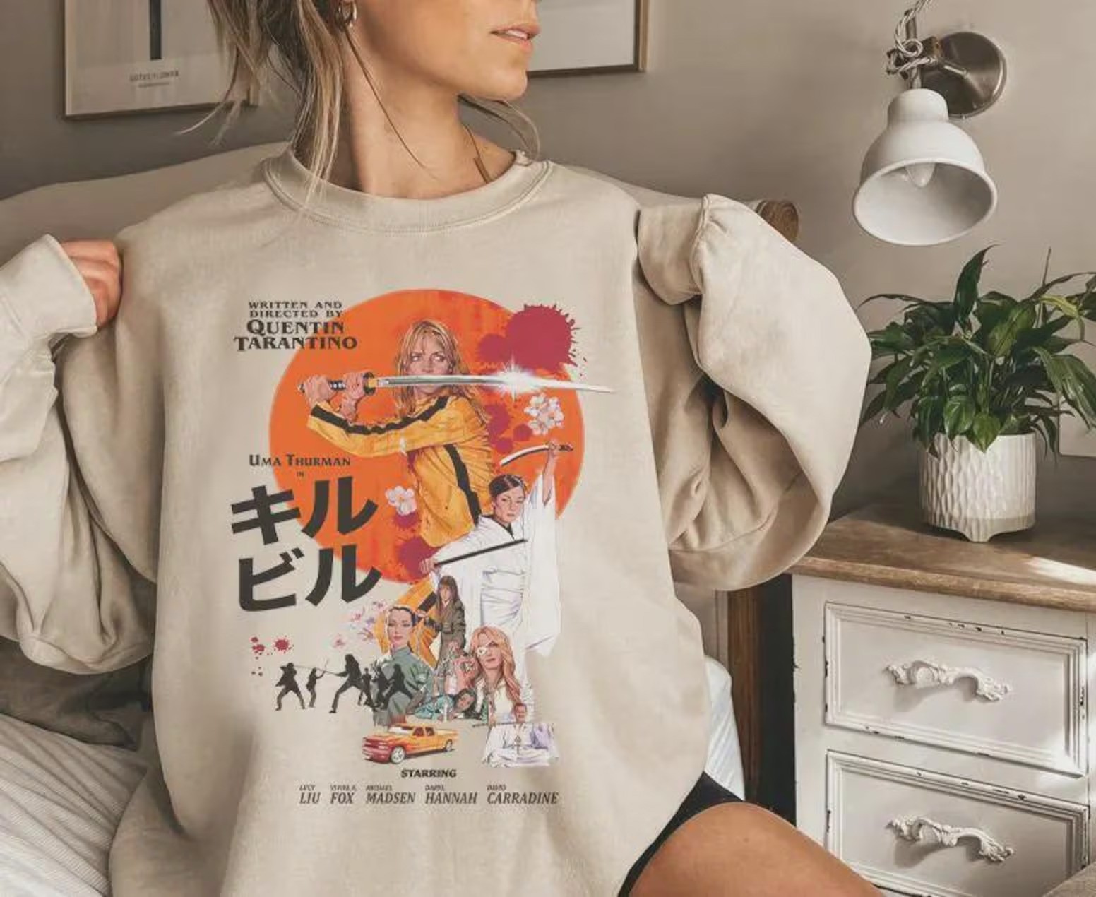 Kill Bill Shirt Quentin Tarantino Uma Thurman Movie Vintage T-Shirt/Sweatshirt
