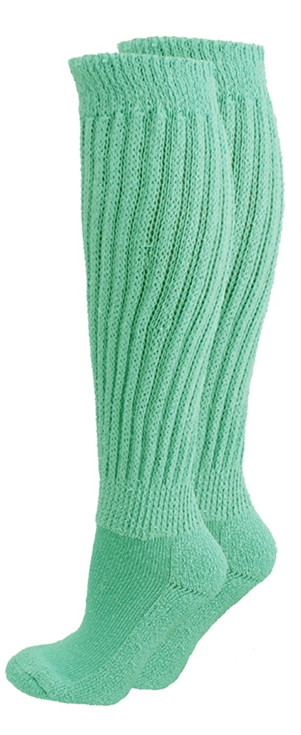 Sea Foam Green Slouch Socks Scrunch Hooters Uniform school Halloween Costume