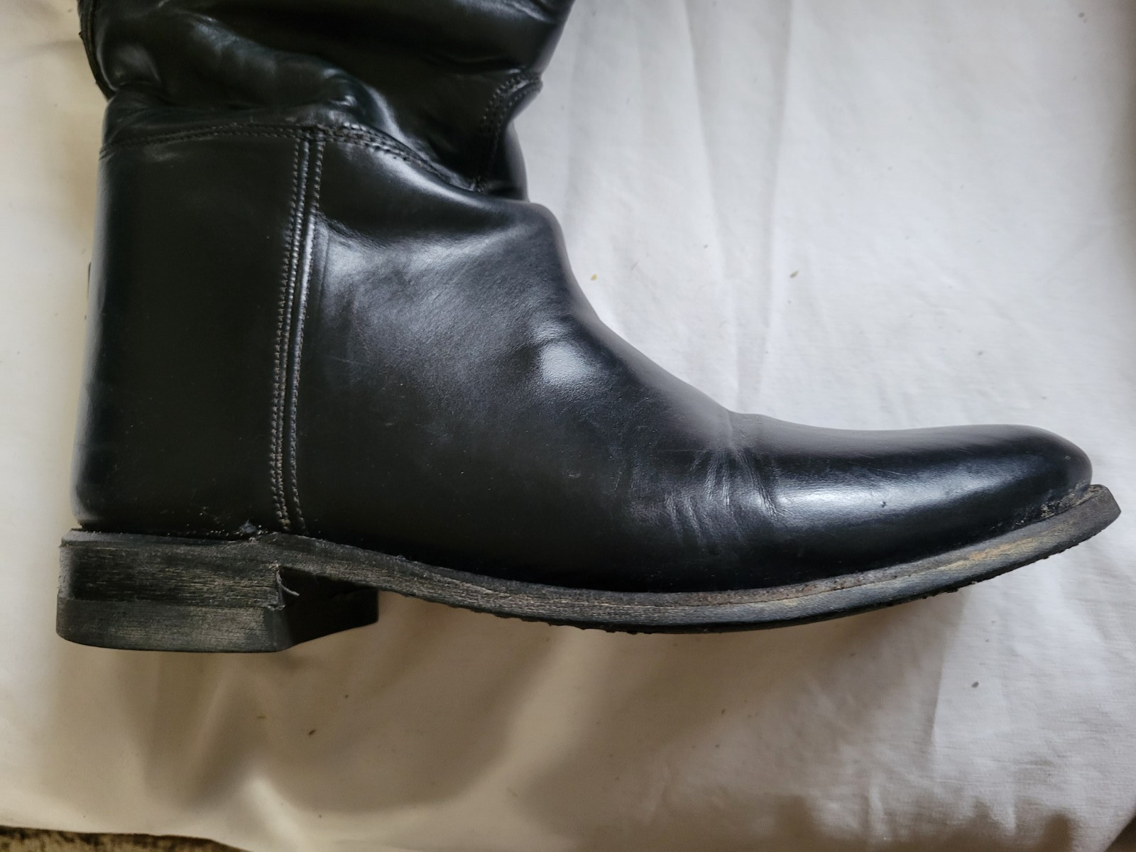 EFFINGHAM Bond Co. Size 8.5 100L Black Leather Equestrian Riding Boots USA MADE