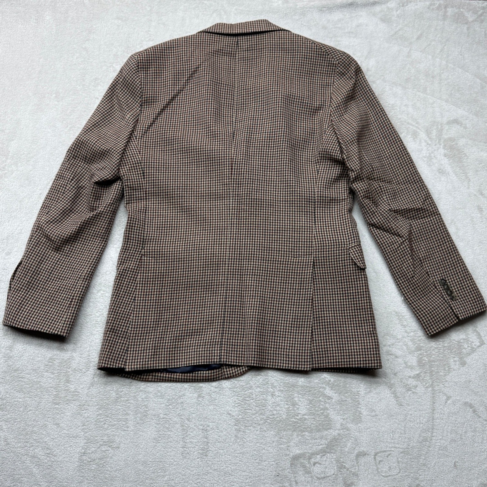 Jos. A. Bank Blazer Mens 40R Brown Houndstooth 1905 Collection Slim Fit Wool