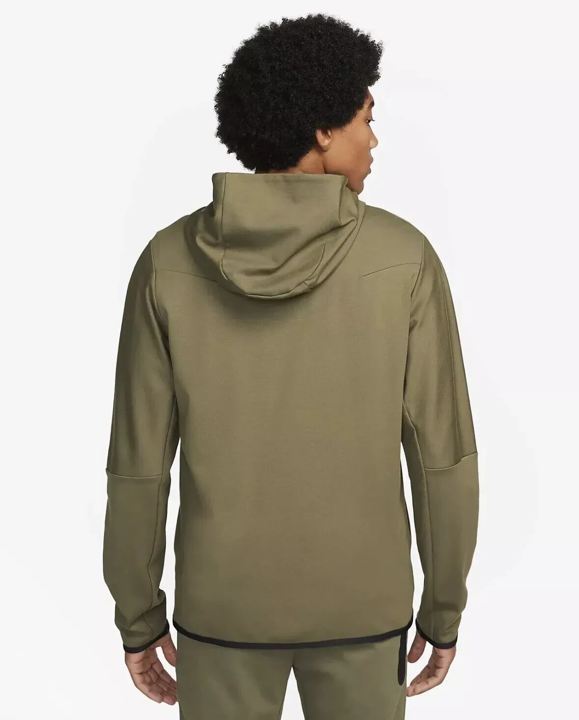Nike Sportswear Tech Fleece Lightweight Olive Green Hoodie Men’s M DX0822-222