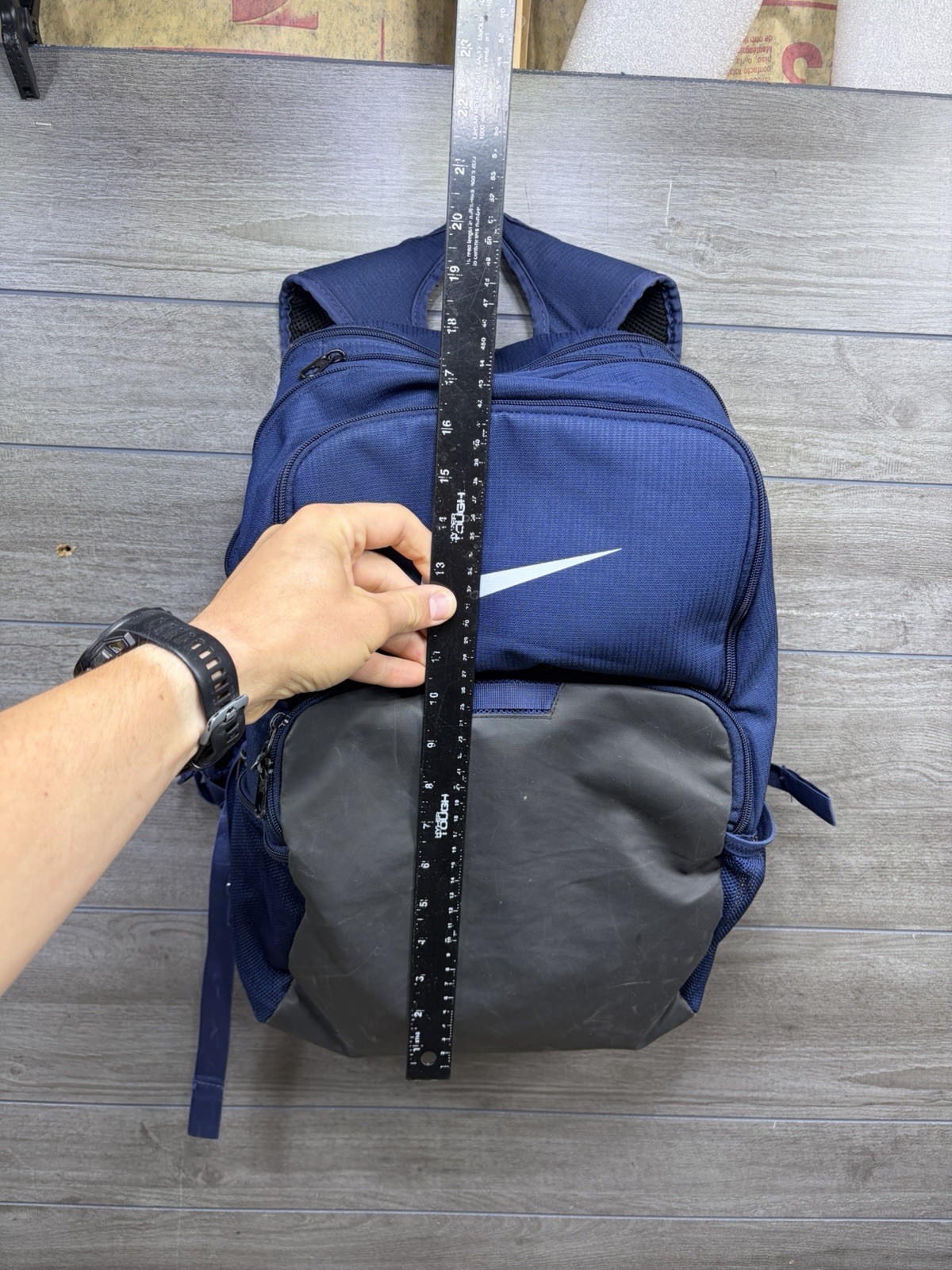 Nike Brasilia XL 9.5 Laptop Backpack Navy Black Book Bag Adult Extra Large