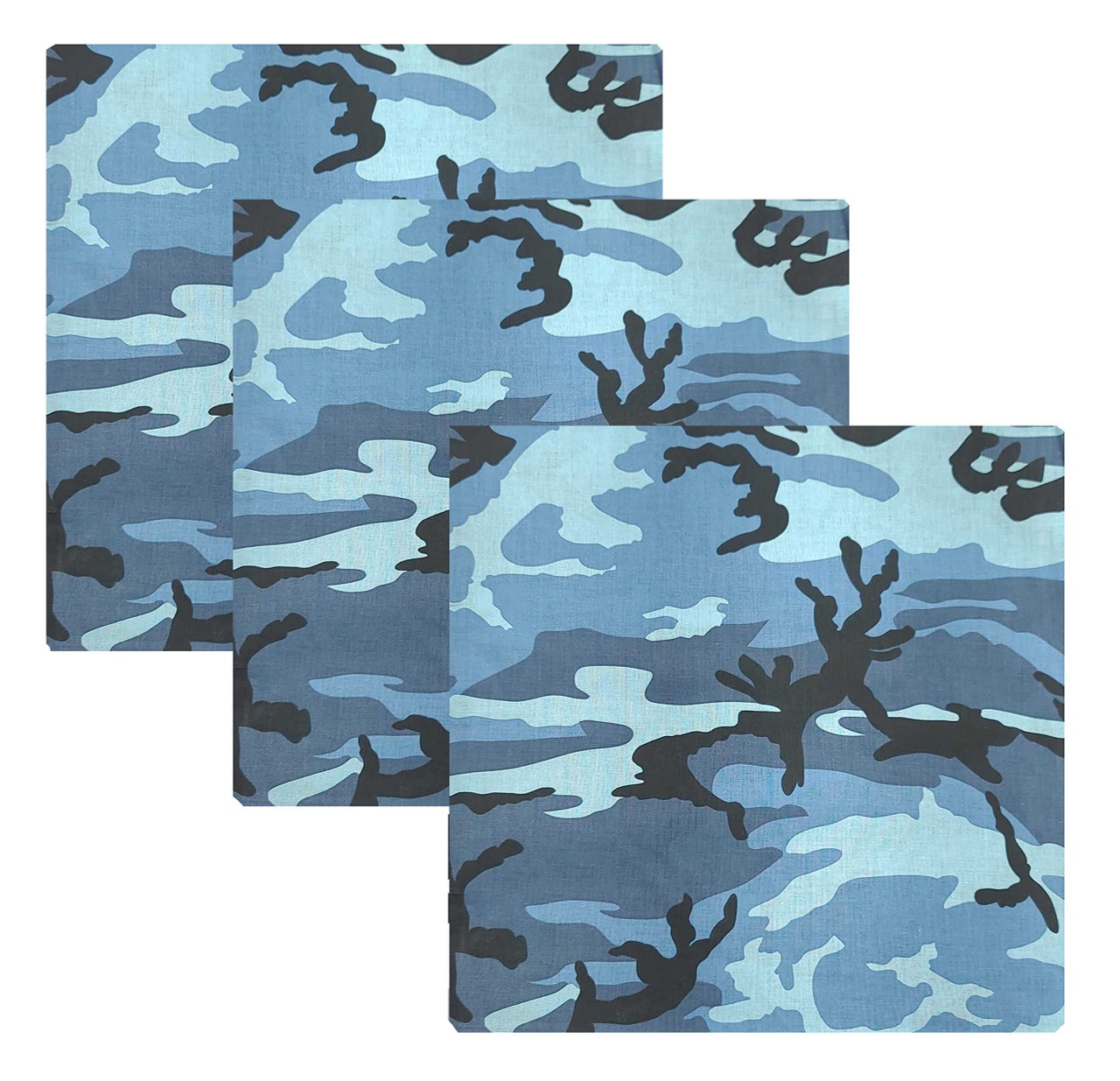 Camouflage Jumbo 27″ Bandana Tactical 100% Cotton Bandanna Head Cover 3Pack