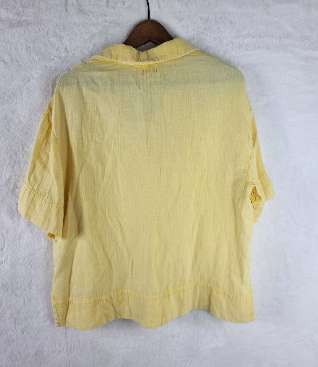 Faherty Dream Cotton Gauze Wren Top Sahara Sun Yellow Size Medium