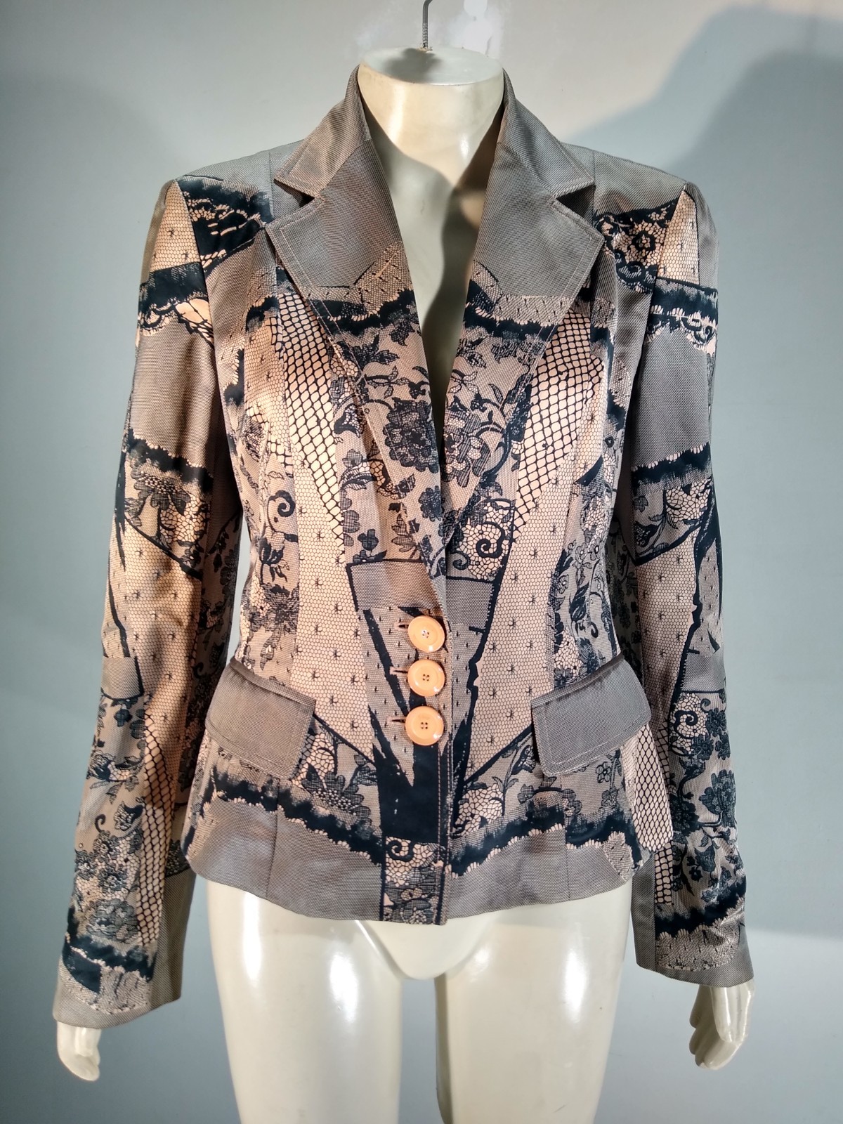 CHRISTIAN DIOR Spring 2006 Lace print jacket by JOHN GALLIANO