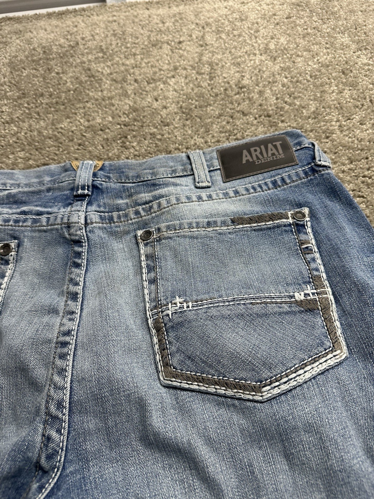 Ariat M2 Traditional Relaxed Boot Cut Jeans Mens 40×32 Blue Denim Western Cowboy