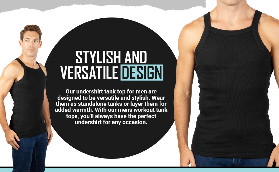 2-4 Packs Men’s G-unit Style Cotton Tank Tops Square Cut Muscle Rib A-Shirts