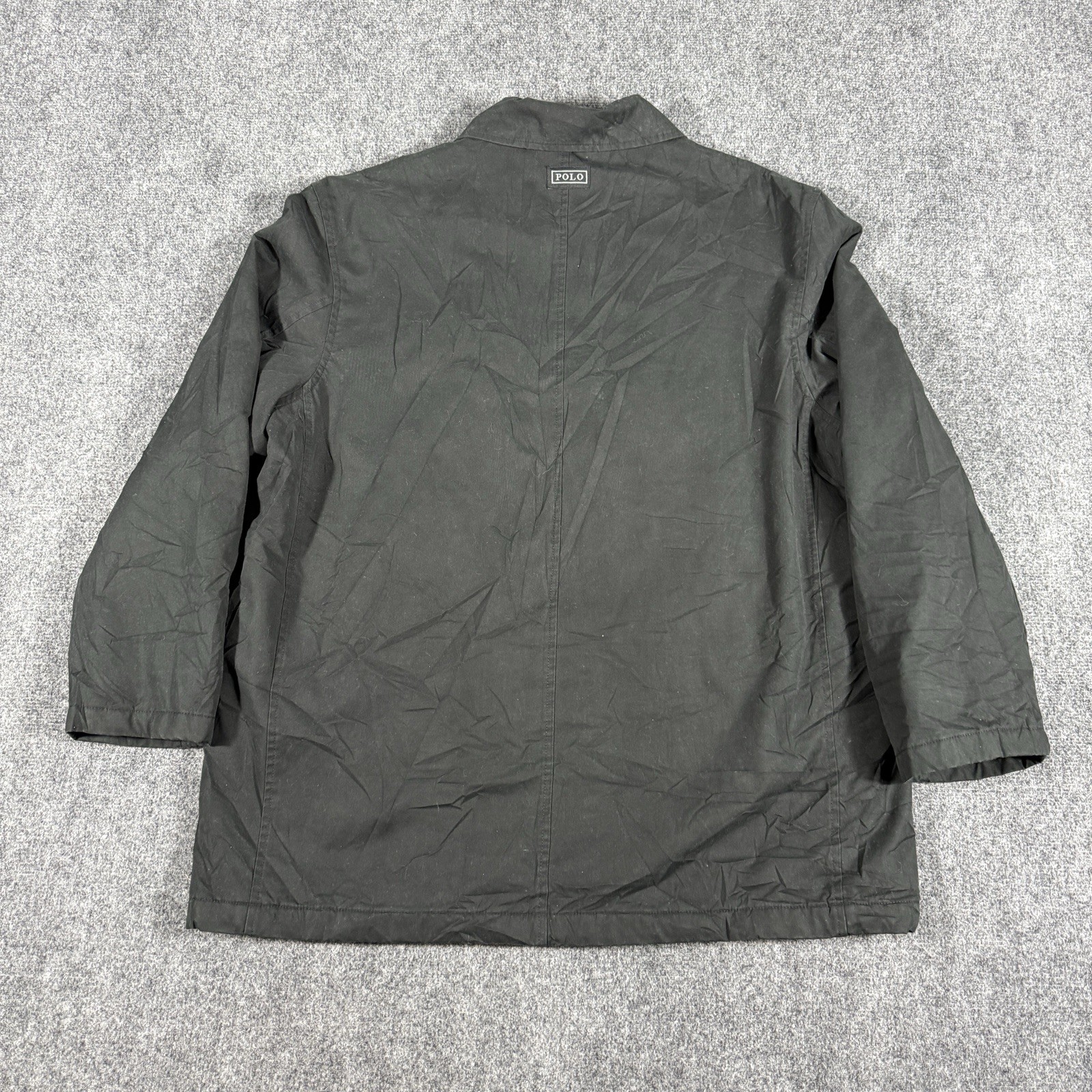 Vintage Polo Ralph Lauren Jacket Mens Size Large Barn Utility Chore Coat Black
