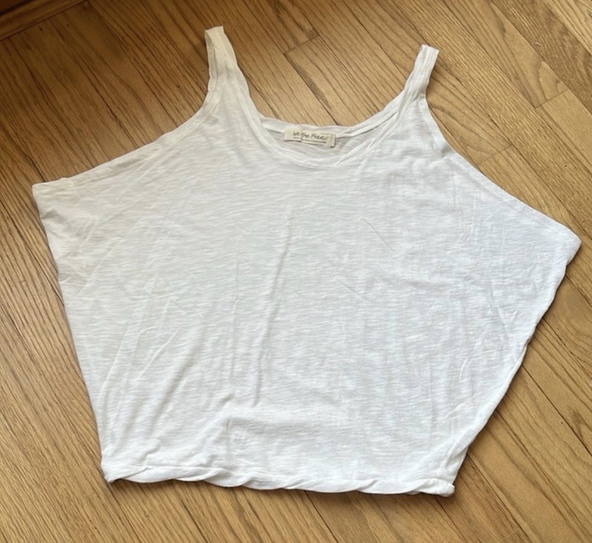 We The Free Slouchy White Boho Lightweight Loose Tank
