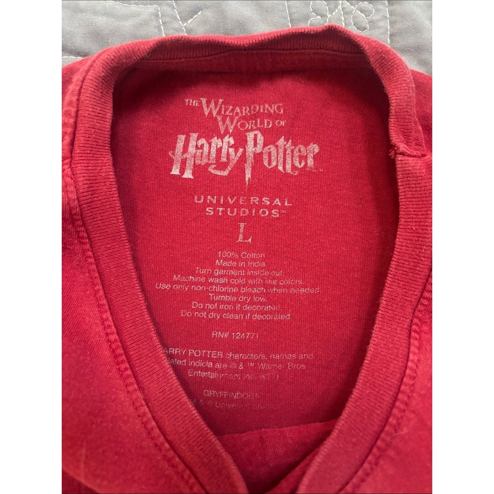 Harry Potter Burgundy Tee with Embellished Gryffindor Crest