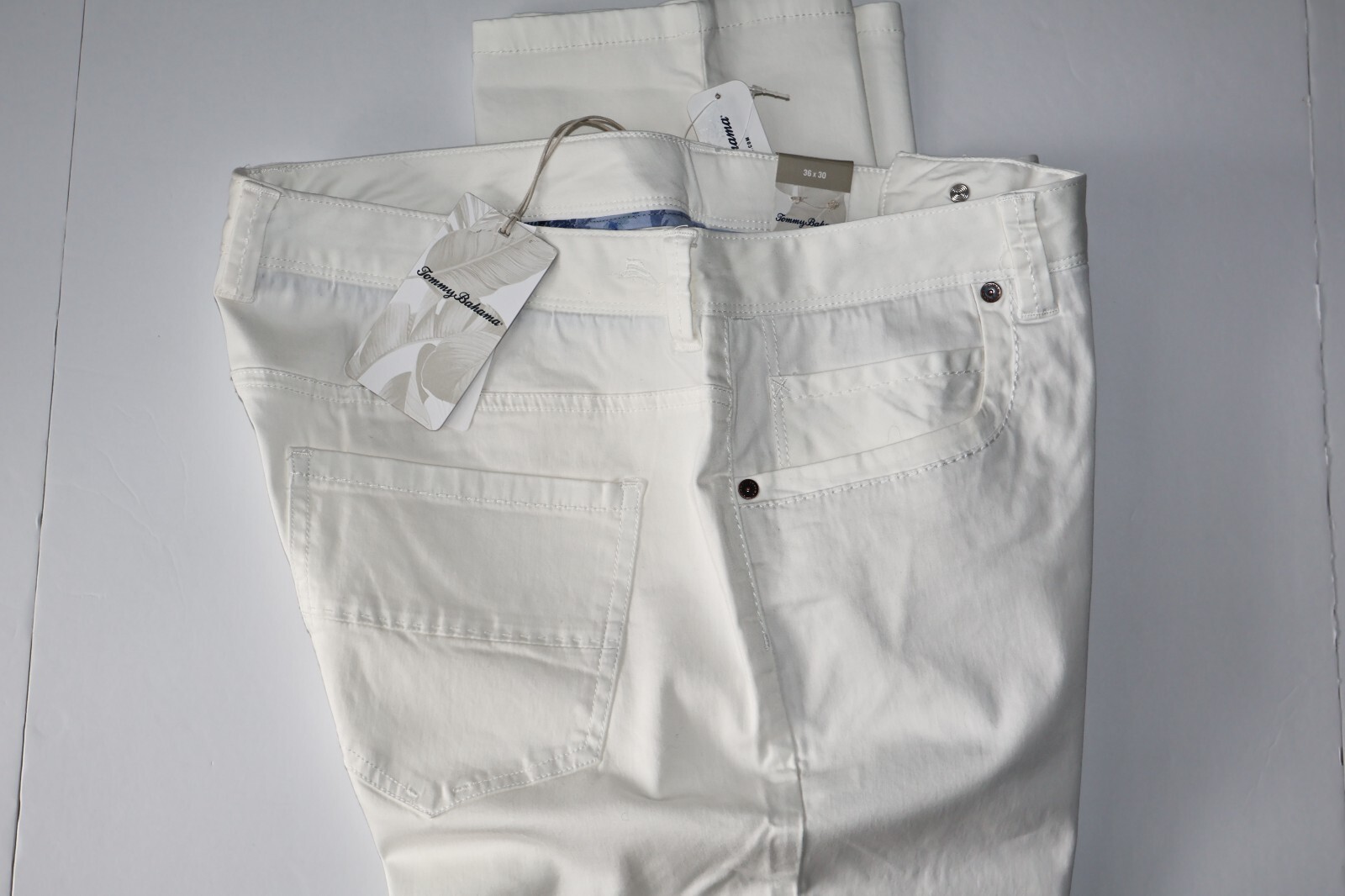 Tommy Bahama Pants Boracay Five Pocket Flat White T115497 New 40×30 40 Waist