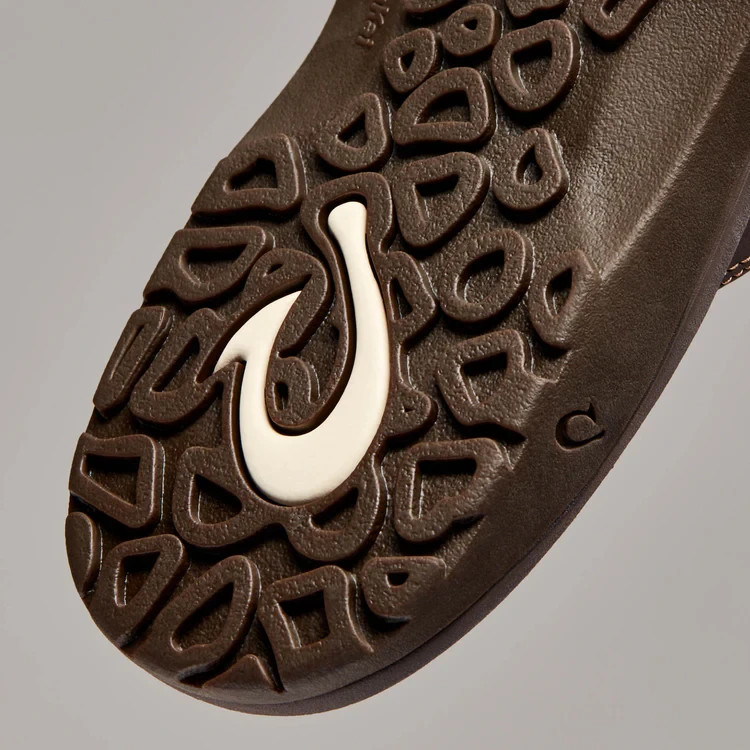 OLUKAI Men’s ‘Ohana Summer Beack Deck Sandals Boat Flip Flops DARK JAVA/RAY
