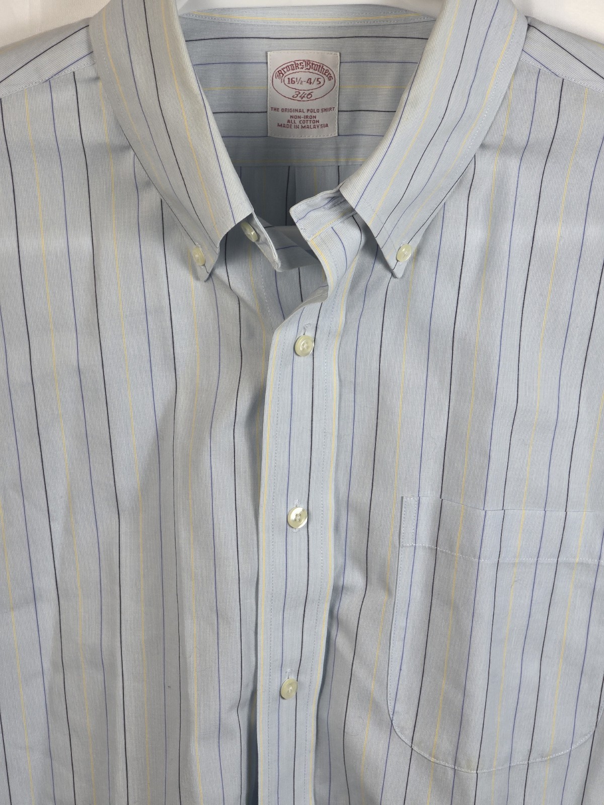 Brooks Brothers 346 Men’s 16 1/2-4/5 Cotton Blue Long Sleeve Shirt