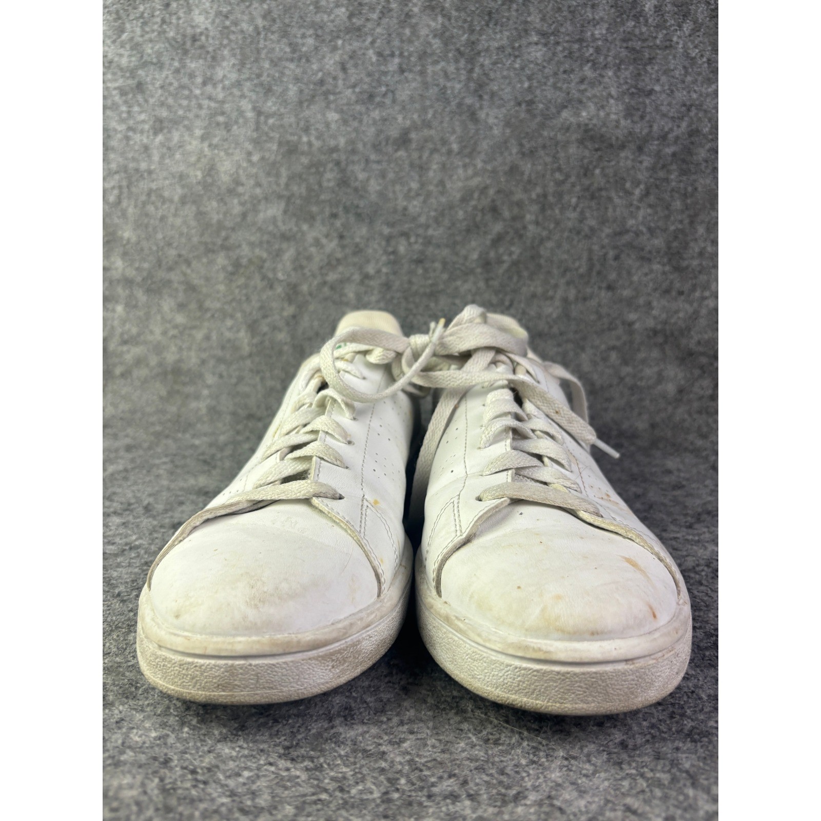 Adidas Advantage Sneakers Mens 9.5 White Green EE7690 Low Top Tennis Shoes