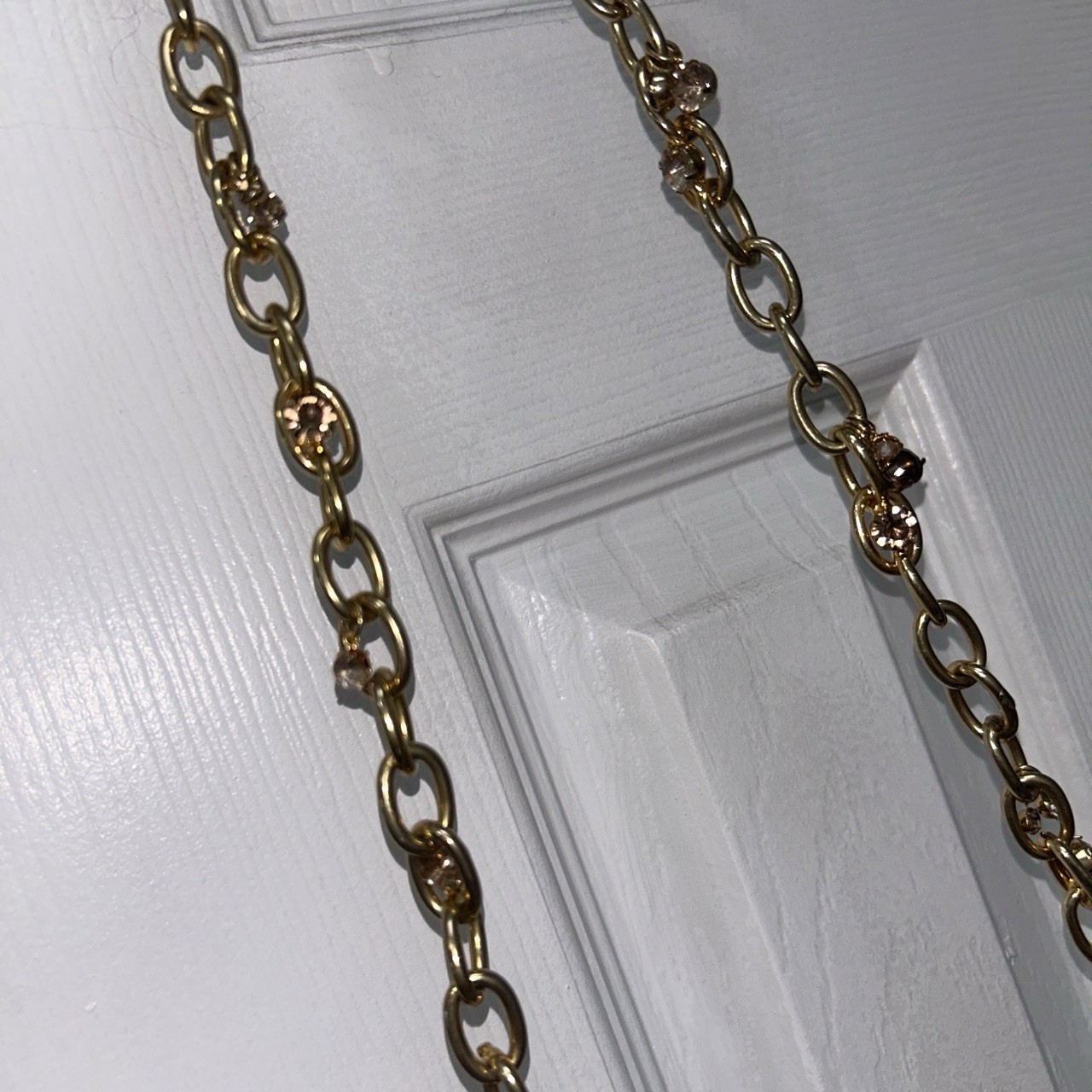 LOFT Gray Shoulder Bag Gold Chain Strap Magnetic Flap Lined Inner Pockets