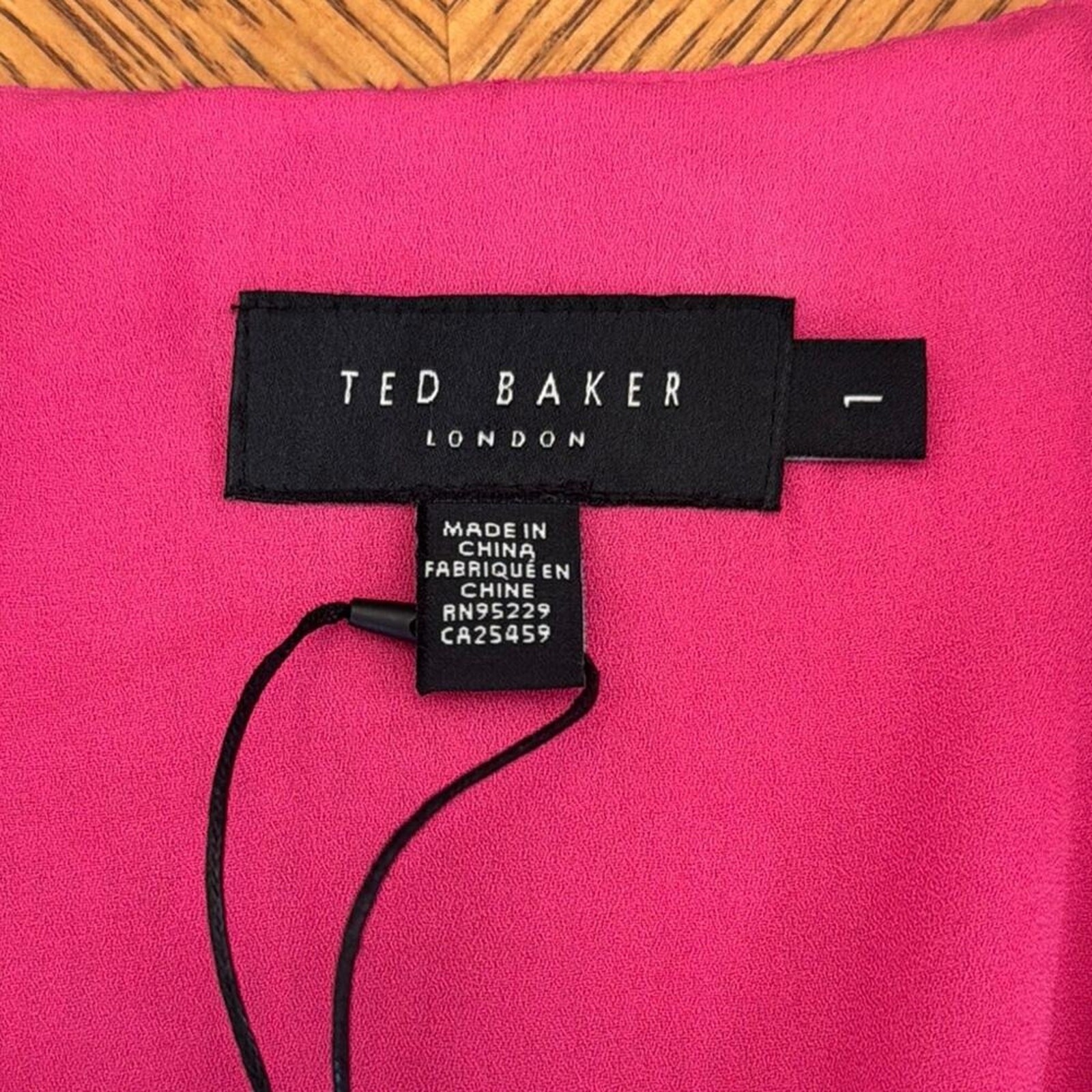 Ted Baker Hot Pink Tie-Front Mini Dress