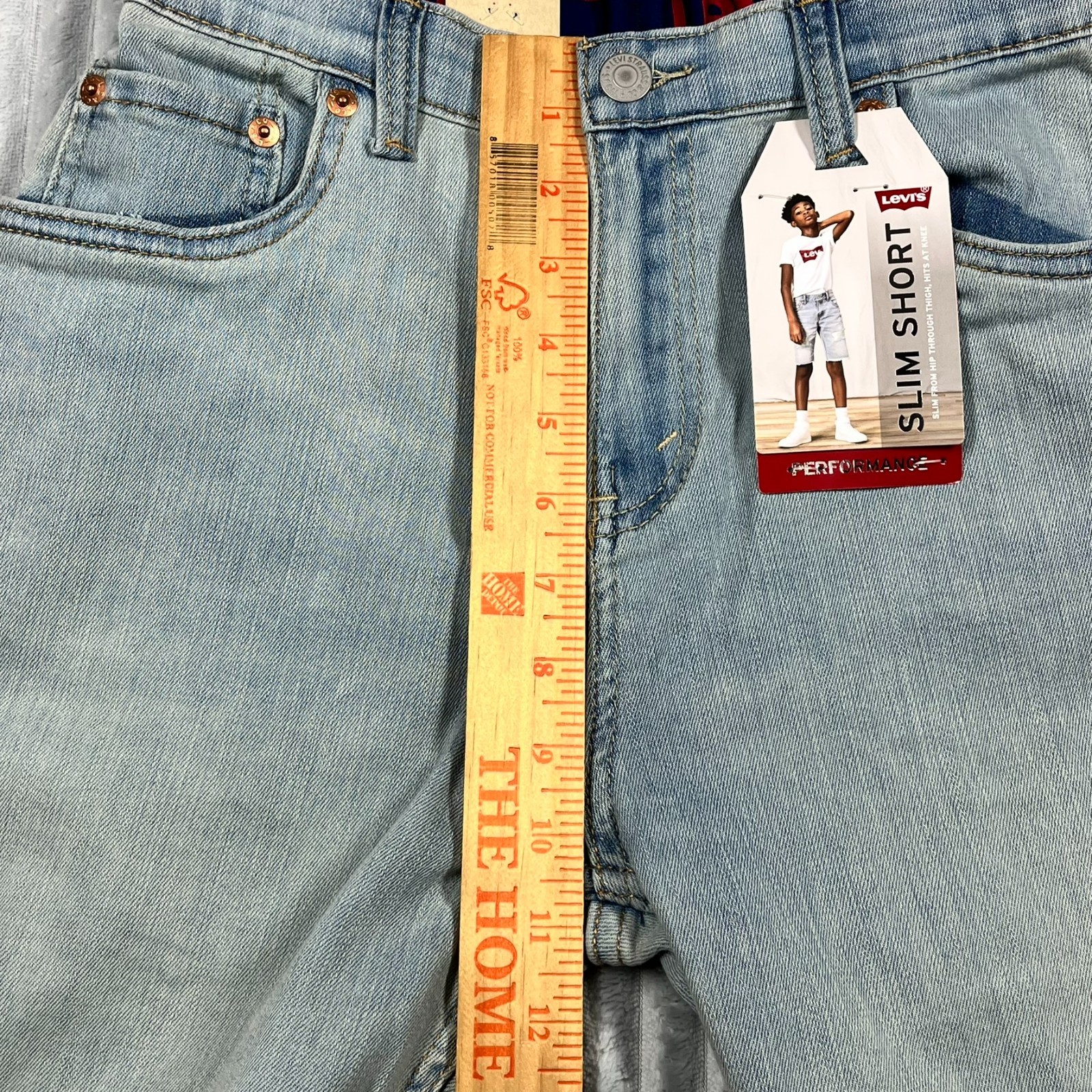 Levi’s Slim Short Youth 18 Reg Light Wash Stretch Comfort Adjustable Waistband