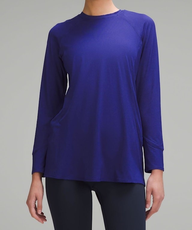 Lululemon Abrasion-Resistant High-Coverage Long-Sleeve Shirt Larkspur Size 6