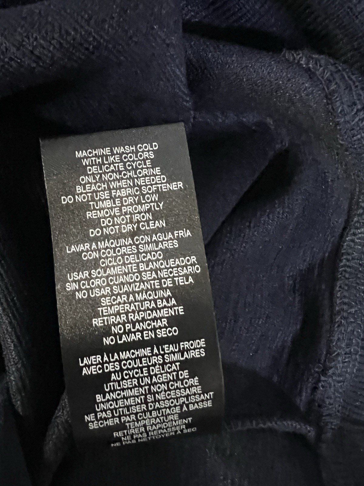 Gerry Mens Textured Crew Sweatshirt Navy Blue Long Sleeve XL 1900993 NEW